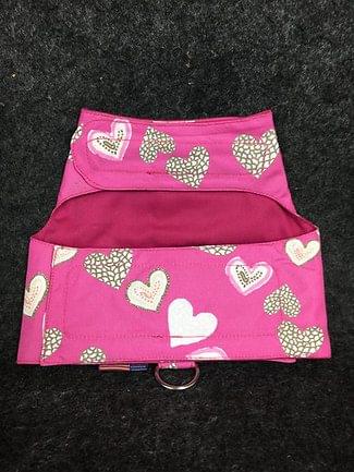 Pink Hearts Dog Harness - Choke Free Wrap - Image 4