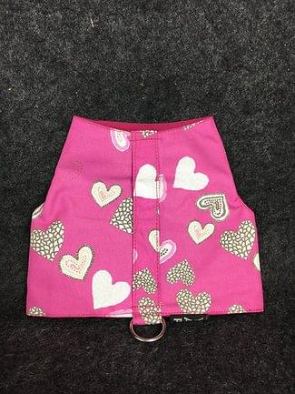 Pink Hearts Dog Harness - Choke Free Wrap - Image 3