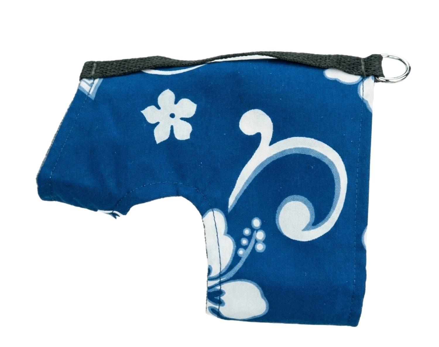 Blue Hawaiian Dog Harness Wrap