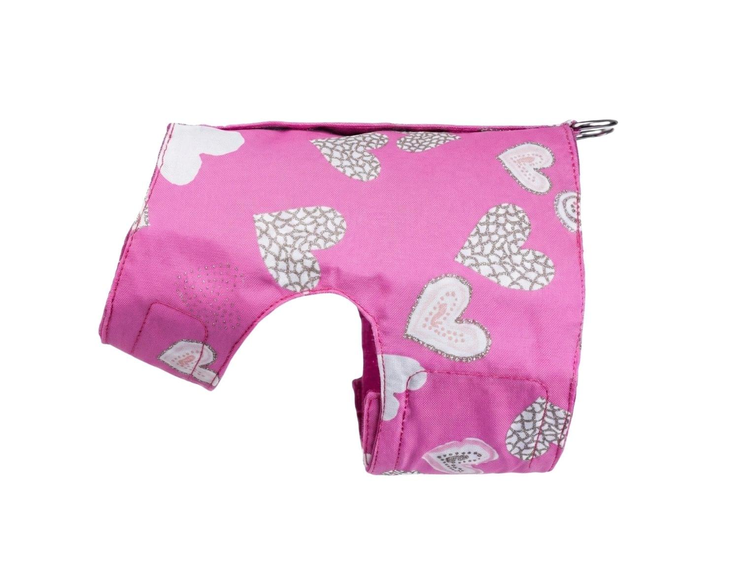 Pink Hearts Wrap Dog Harness