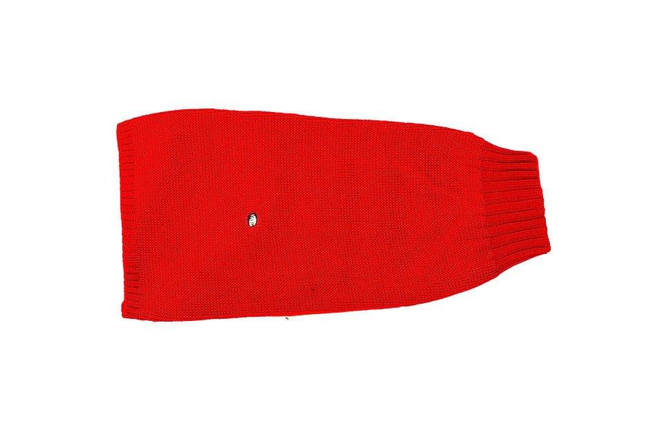 Cashmere Blend Dog Sweater - Carmine Red 2 Cashmere Blend Dog Sweater - Carmine Red - Image 2